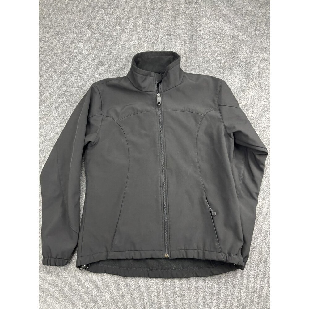 Black Diamond Jacket Womens Medium Black Softshell Fleece Lined‎ Zip Pockets